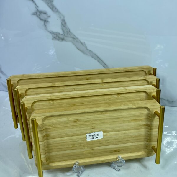 plateau rectangulaire en bambou بلاطو من البامبو
