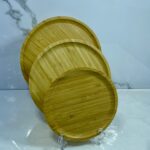 série plateau rond 3p en bambou بلاطو بامبو
