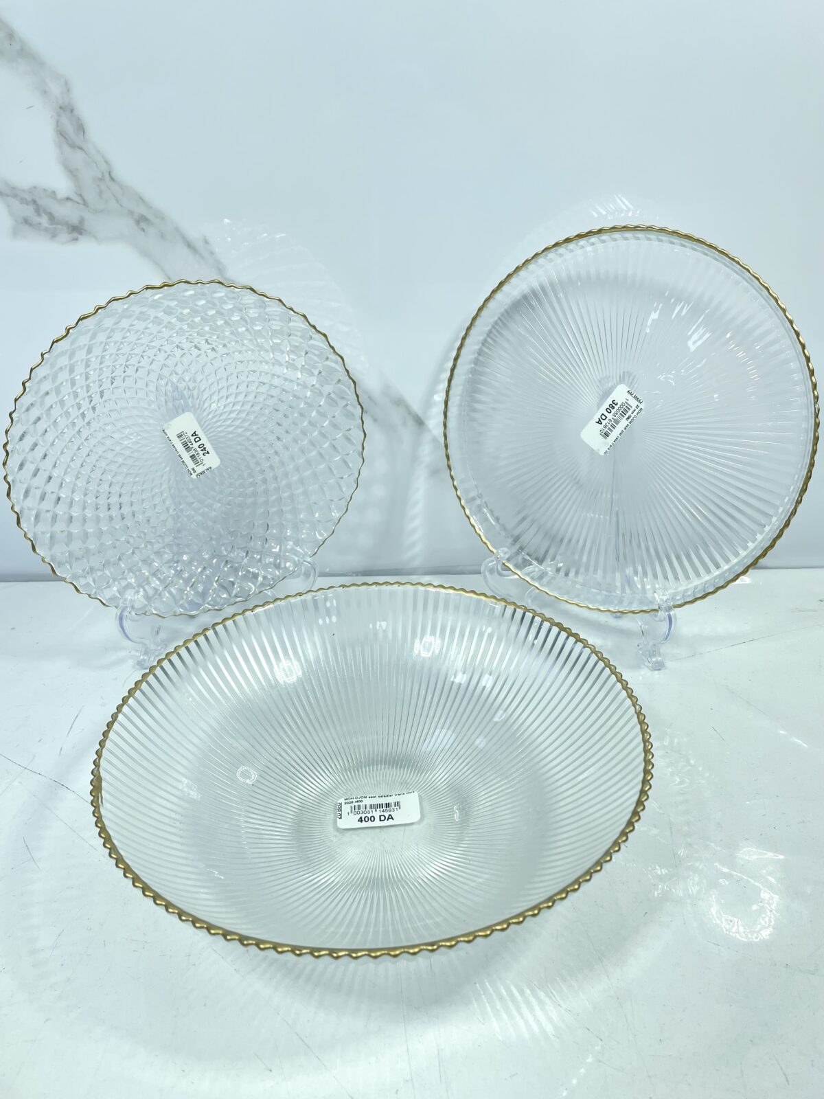 ⁦Assiette fruit en verre transparente طبسي فواكه⁩ - الصورة ⁦1⁩