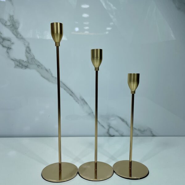porte bougie bronze 3p حاملة الشموع