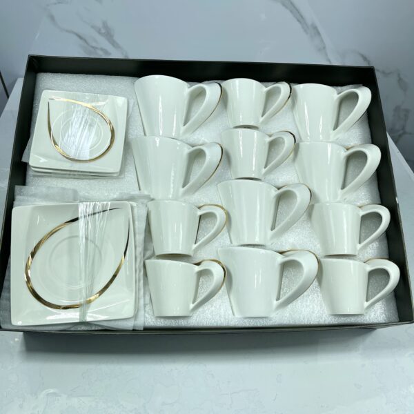 tasse sous tasse a cafe 24pcs سرفيس قهوة حليب