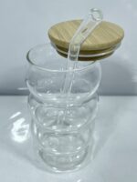 ⁦chope en verre avec paille CV-728 شوب زجاج⁩ - الصورة ⁦3⁩