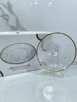⁦Assiette a gâteaux en verre 1p pe7201 dls-20 طبسي حلويات⁩ - الصورة ⁦3⁩