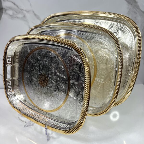 plateau luxe 3pcs rect-oval سيري بلاطو
