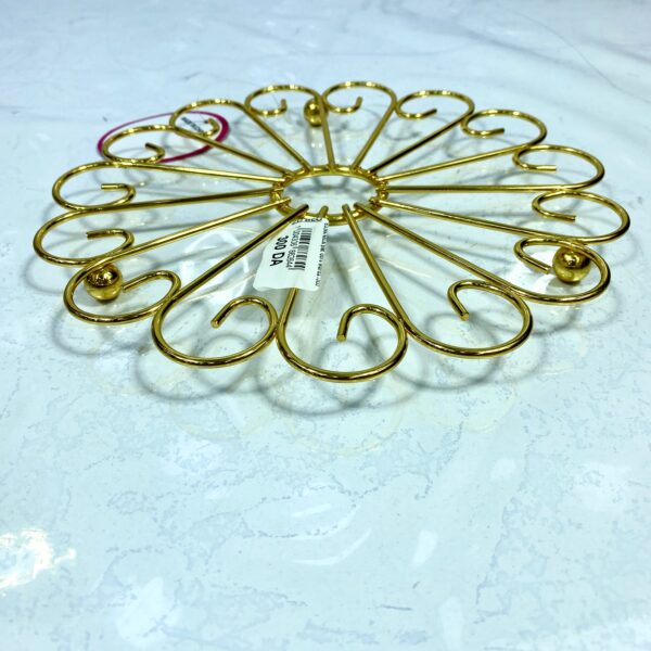 sous plat dore a fleure SP-2644