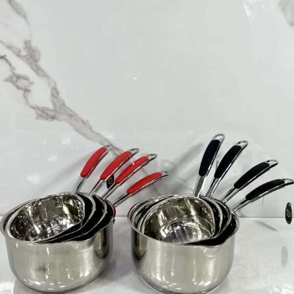 série casserole inox + silic 18/10 4pcs YH-401 سيري كسرونة