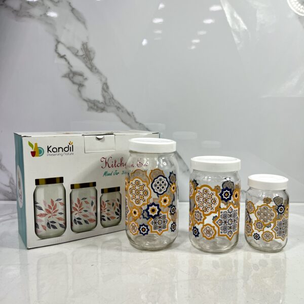 BOCAUX 3PCS جرة زجاجية