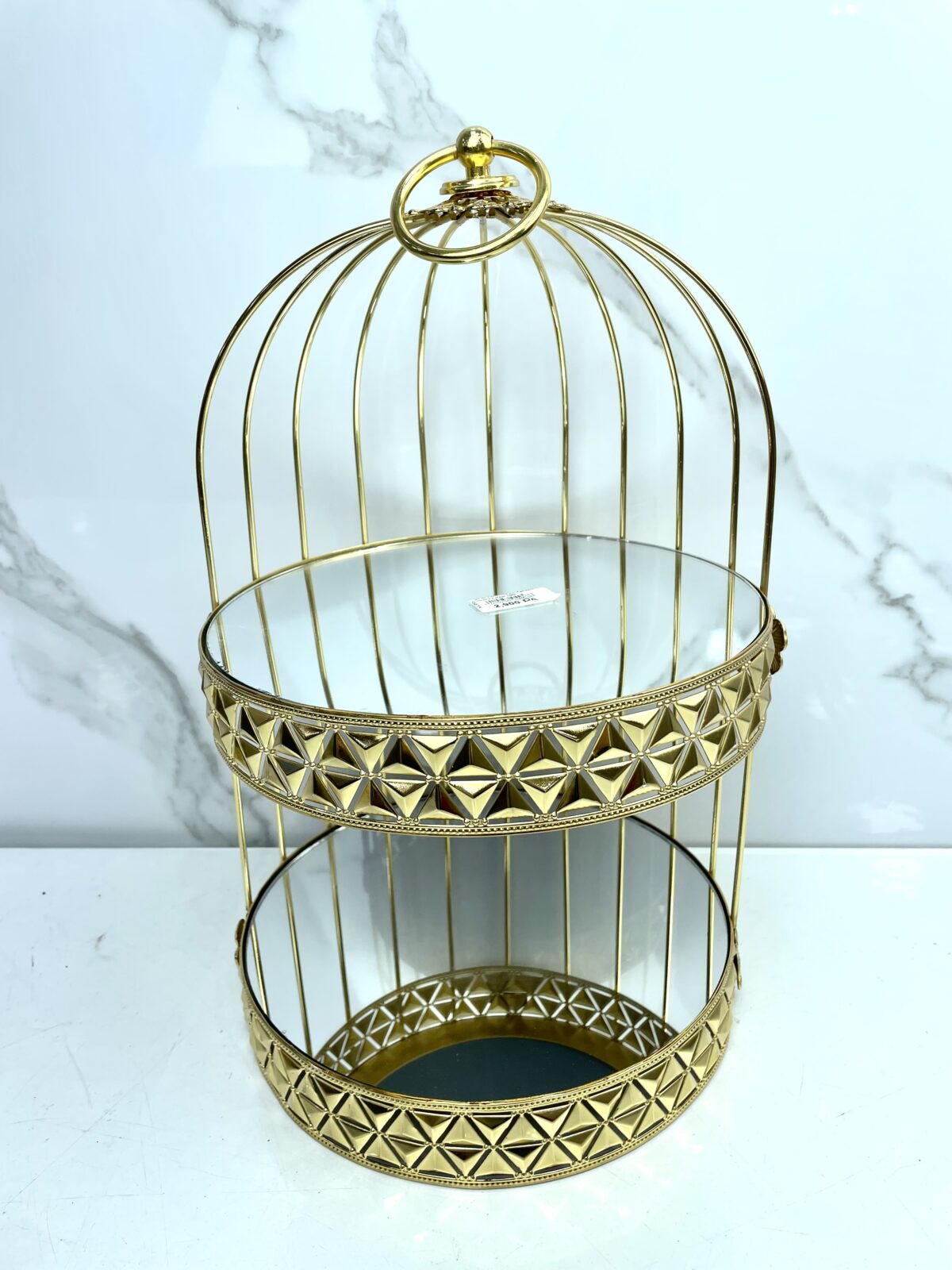 Porte gâteaux miroir 2etage حاملة الحلوى – Image 1