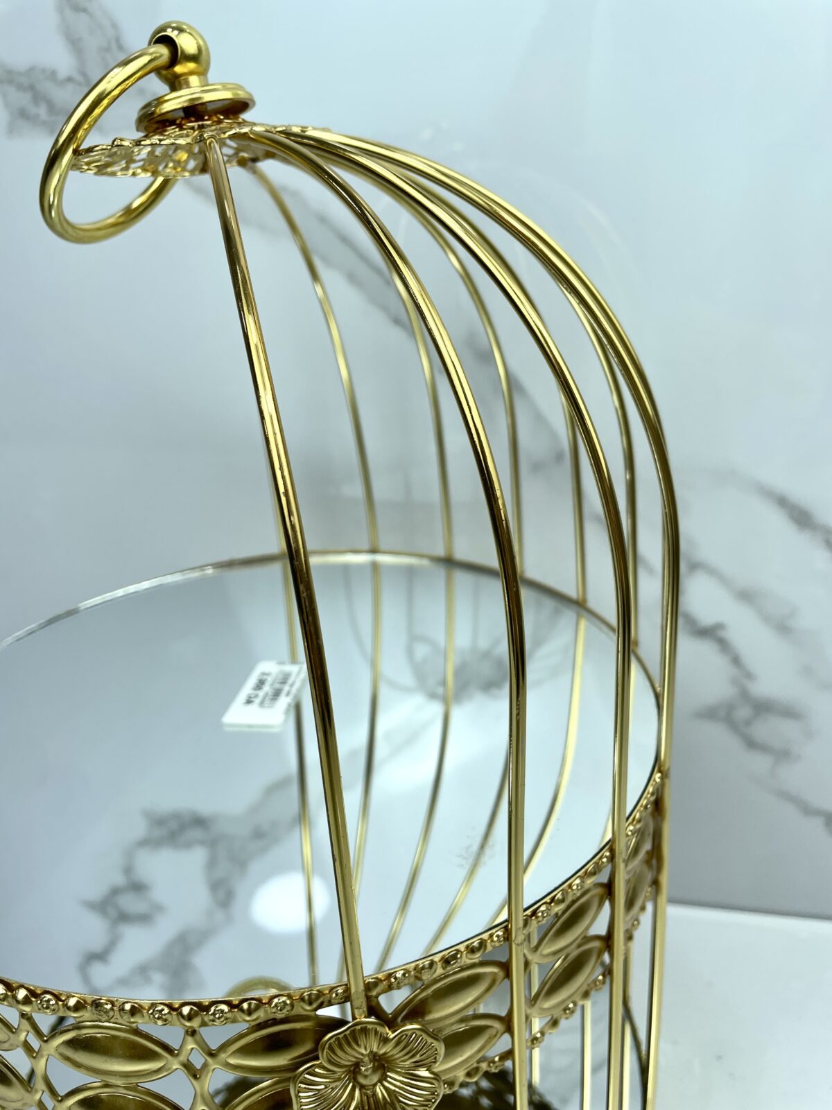Porte gâteaux miroir dore 2etage حاملة الحلوى – Image 3