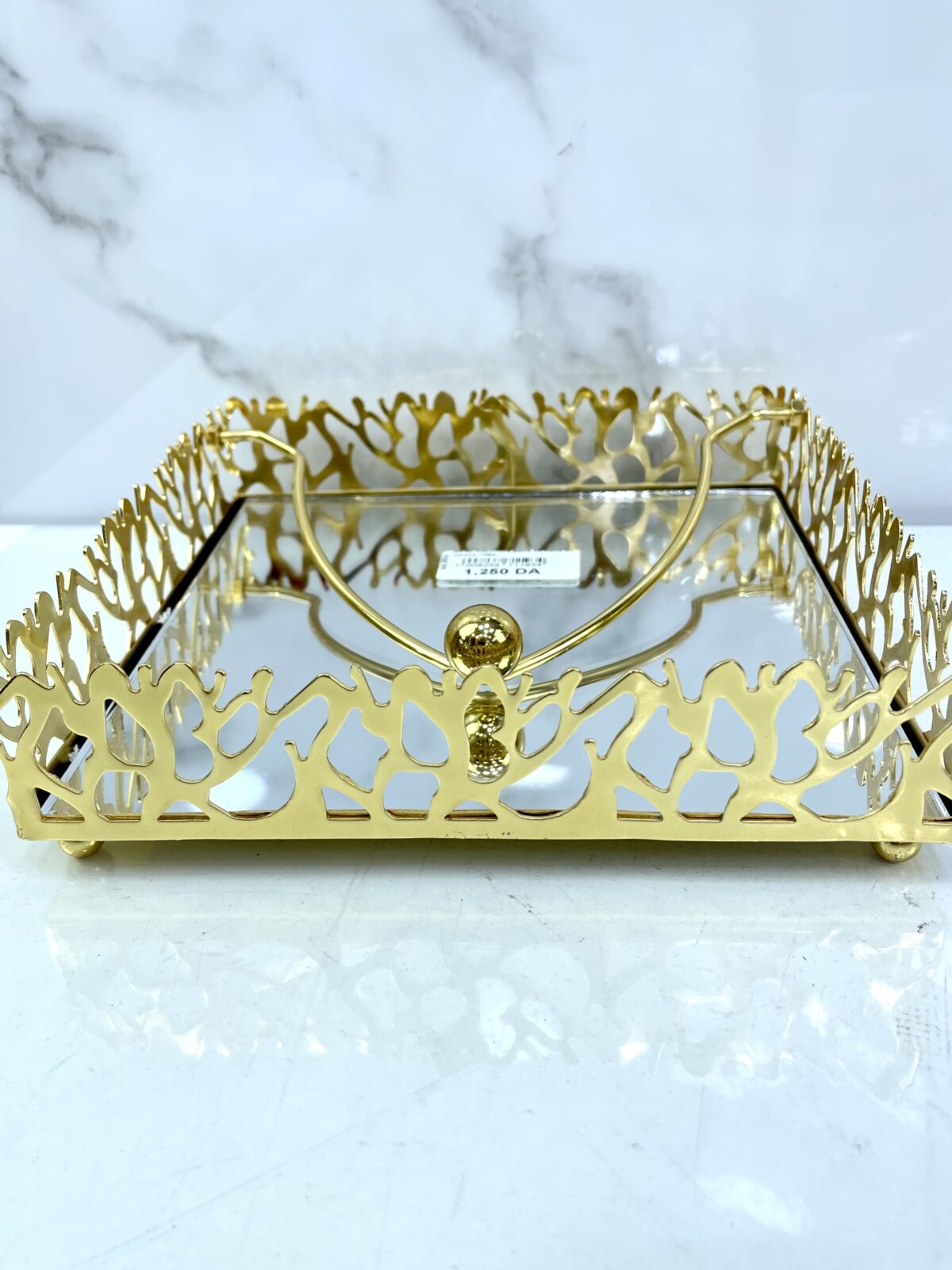 Porte serviette dore miroire 1250- حاملة مناديل – Image 1