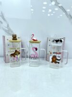chope en verre avc paille c-0045 شوب