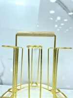 porte verre dore yz-1206a حاملة الاكواب – Image 2