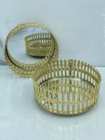 mini plateau miroir dore 10-01-130c125-19 بلاطو