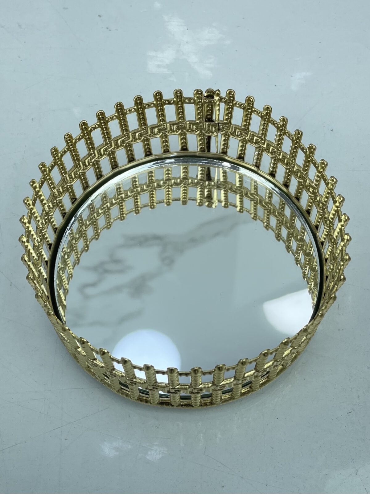 mini plateau miroir dore 10-01-130c125-19 بلاطو – Image 3