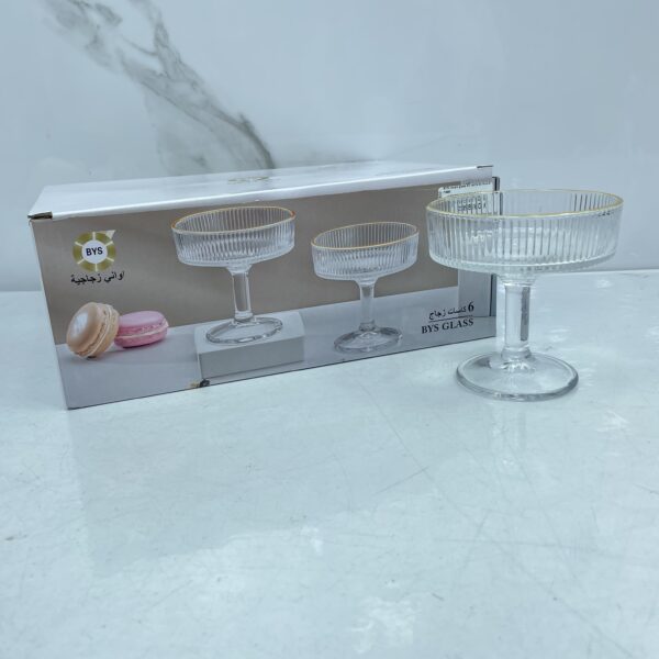 Coupe glasse en verre 6Pcs BQL50- كؤوس المثلجات