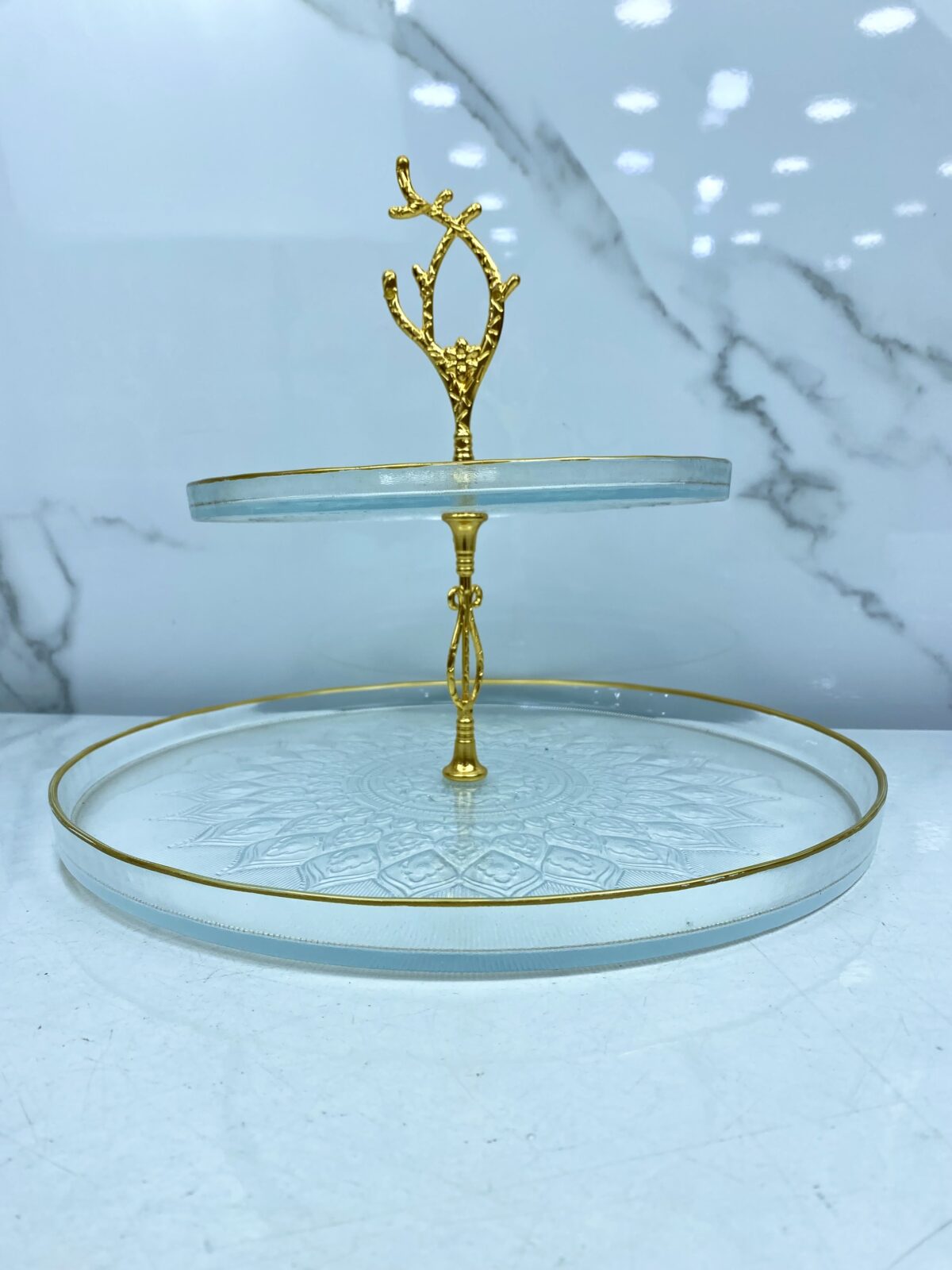 porte gâteau en verre 2et sn-3321 حاملة الحلوى – Image 2