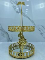 Porte gâteau 2etage dore papillon حاملة الحلوى – Image 4