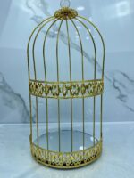 Porte gâteau cage 2etage dore  حاملة الحلوى – Image 4