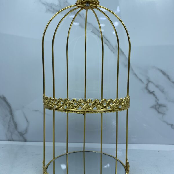 Porte gâteau 2etage dore حامل الحلوى