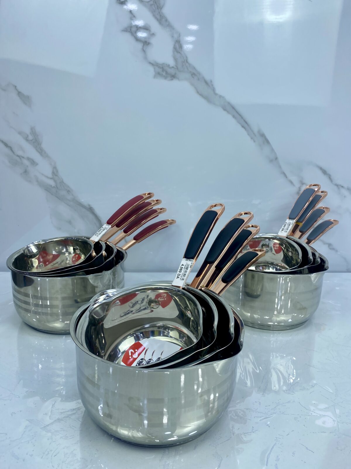 série casserole inox bronze + silic 18/10 4pcs سيري كاسرونة – Image 1