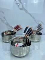 série casserole inox bronze + silic 18/10 4pcs سيري كاسرونة