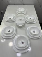 Service de table carine blanc simple 26pcs