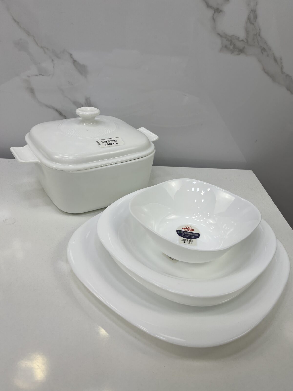⁦Service de table carine blanc simple 26pcs⁩ - الصورة ⁦2⁩