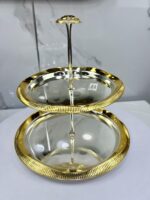 Porte gateau metal 2etage UM2414G-M حاملة الحلوى