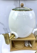 service céramique avec support bois 27Pcs bt943 سرفيس القهوة – Image 2