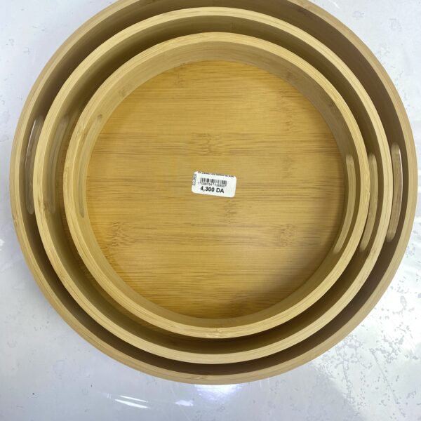 Plateau rond bamboo 3Pcs PR-6800 بلاطو بامبو