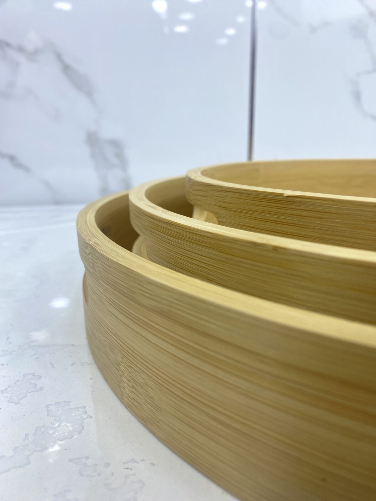 ⁦Plateau rond bamboo 3Pcs PR-6800 بلاطو بامبو⁩ - الصورة ⁦2⁩