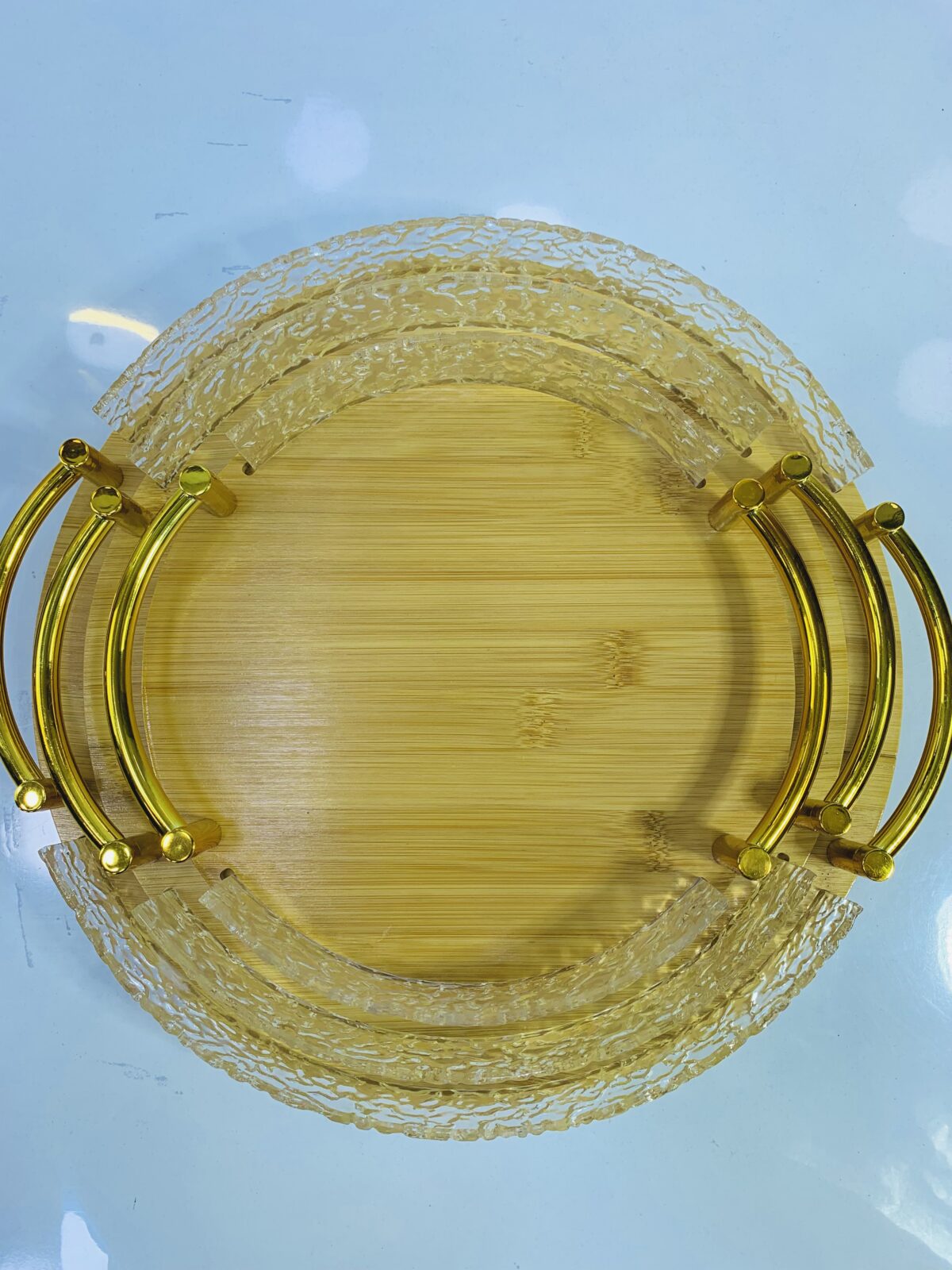 Plateau bamboo cristal 3pcs بلاطو بامبو872 – Image 4