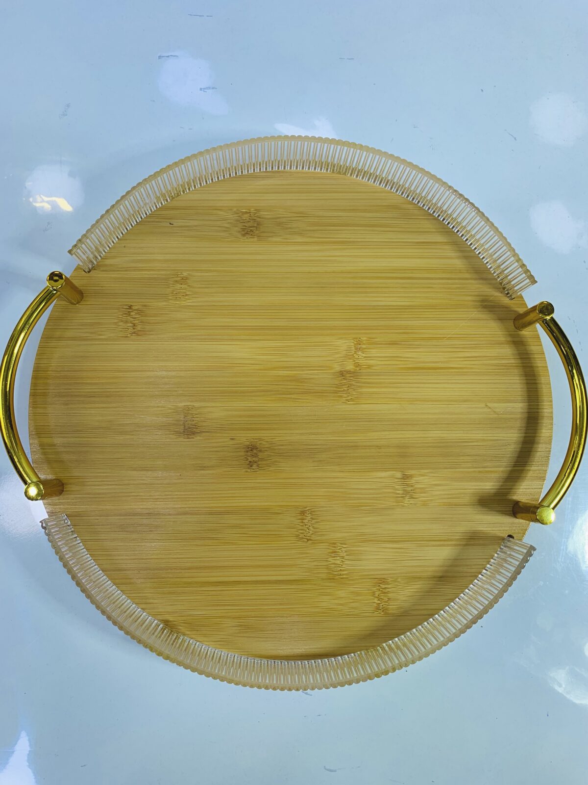 Plateau bamboo cristal 3pcs بلاطو بامبو872 – Image 3