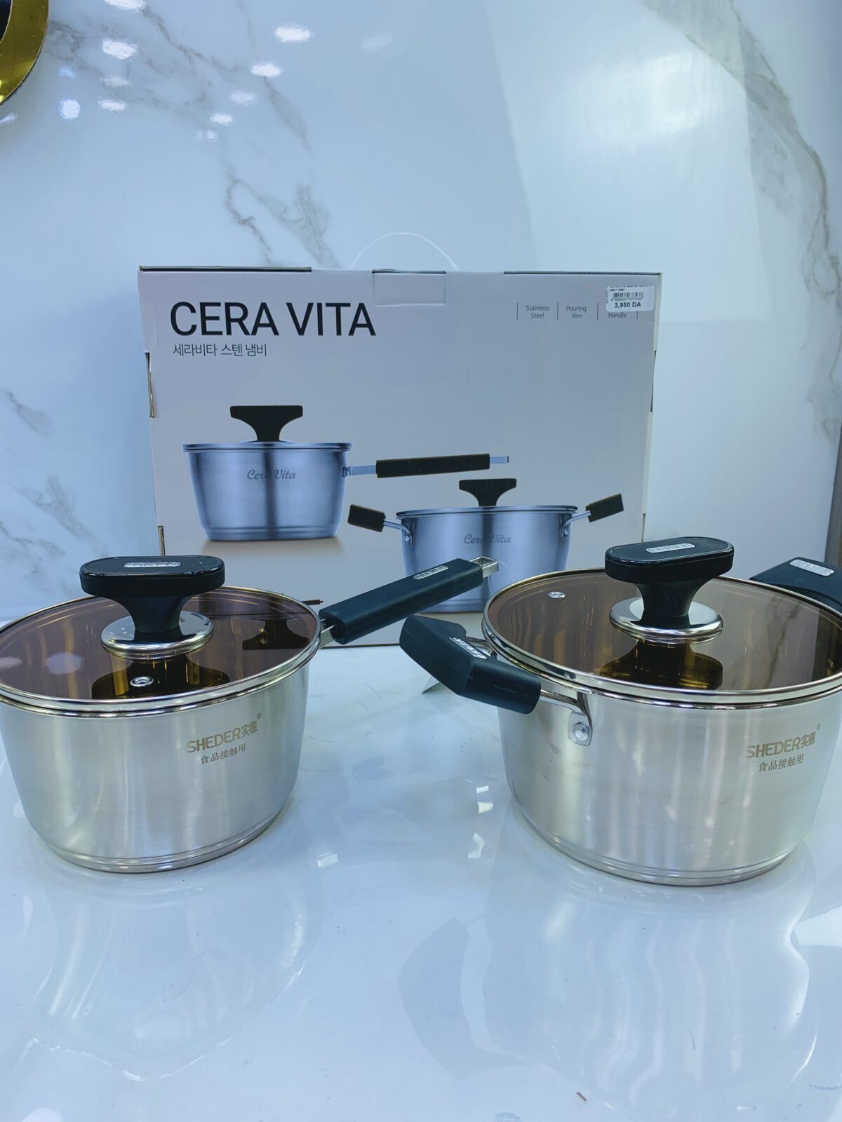 Casserole +marmite inox 2660-7 كسرونة+طنجرة – Image 1