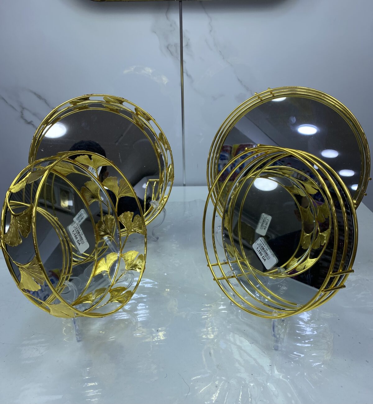 Plateau miroir rond 2pcs B23-24  بلاطو – Image 1