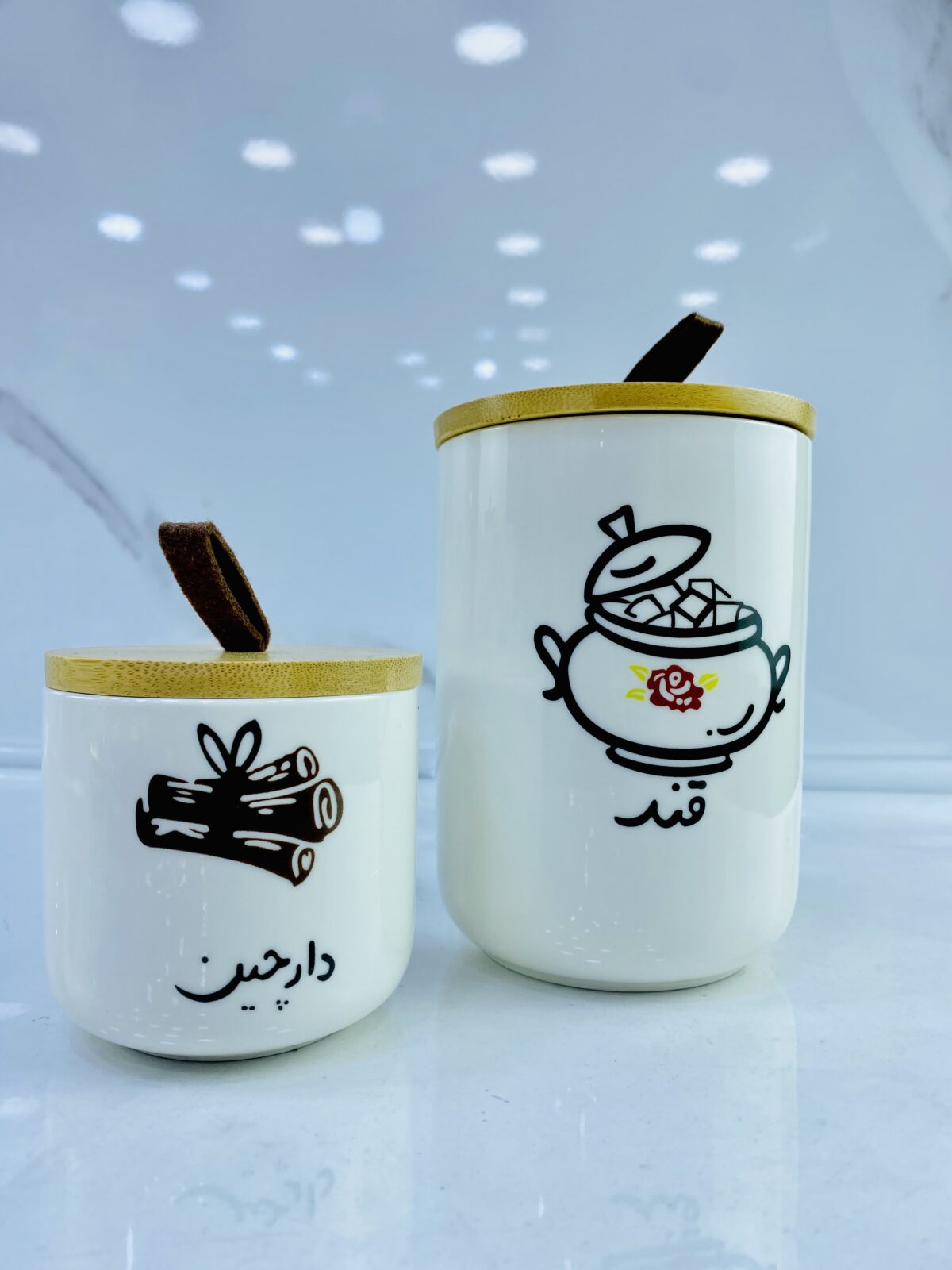 ⁦porte epice 7pcs bamboo PE-40 حامل توابل⁩ - الصورة ⁦4⁩