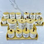 porte epice 7pcs bamboo PE-40 حامل توابل
