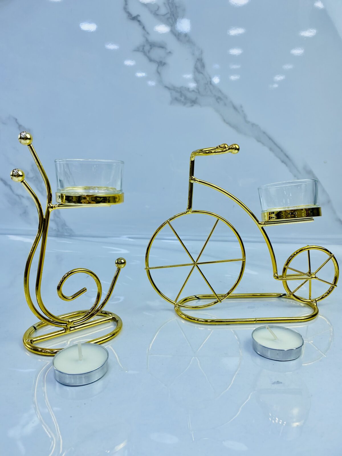 Porte bougie dore BK23 حاملة الشموع – Image 1