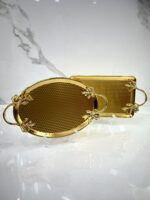 ⁦Plateaux metal doré 30cm⁩ - الصورة ⁦2⁩