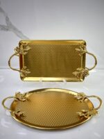 Plateaux metal doré 30cm