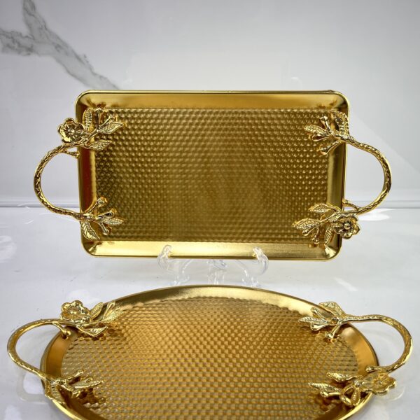 Plateaux metal doré 30cm
