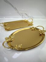 ⁦Plateaux metal doré 30cm⁩ - الصورة ⁦3⁩