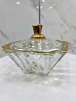 Sucrier en verre dore SV-12 سكرية