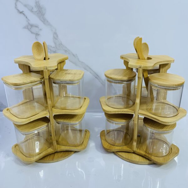 Porte épices bois 7-14 حامل توابل