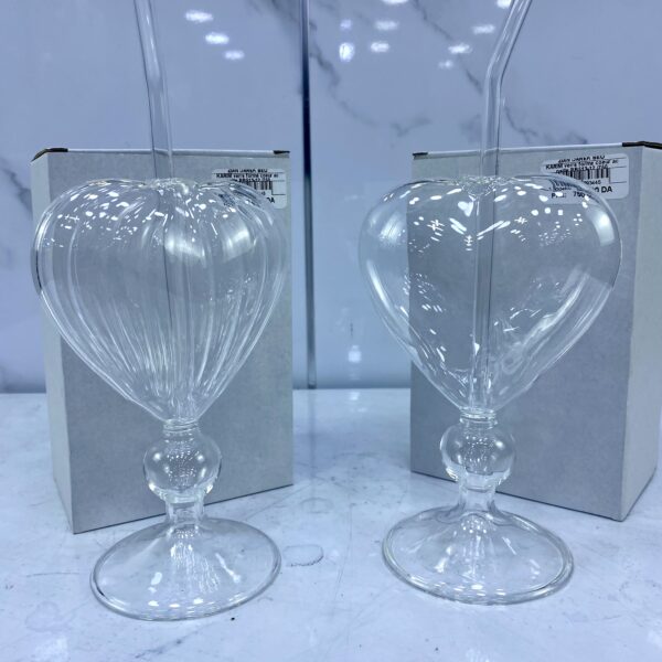 Chope en verre cœur transparent  BB513-12 شوب