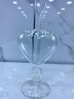 ⁦Chope en verre cœur transparent  BB513-12 شوب⁩ - الصورة ⁦4⁩