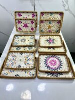 Plateau mosaïque rectangle 2Pcs PM-20 بلاطو مستطيل