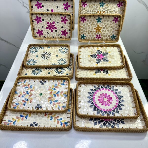 Plateau mosaïque rectangle 2Pcs PM-20 بلاطو مستطيل