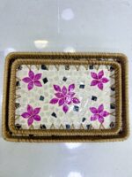 ⁦Plateau mosaïque rectangle 2Pcs PM-20 بلاطو مستطيل⁩ - الصورة ⁦2⁩