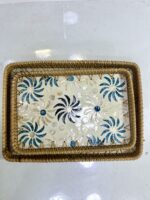 ⁦Plateau mosaïque rectangle 2Pcs PM-20 بلاطو مستطيل⁩ - الصورة ⁦5⁩